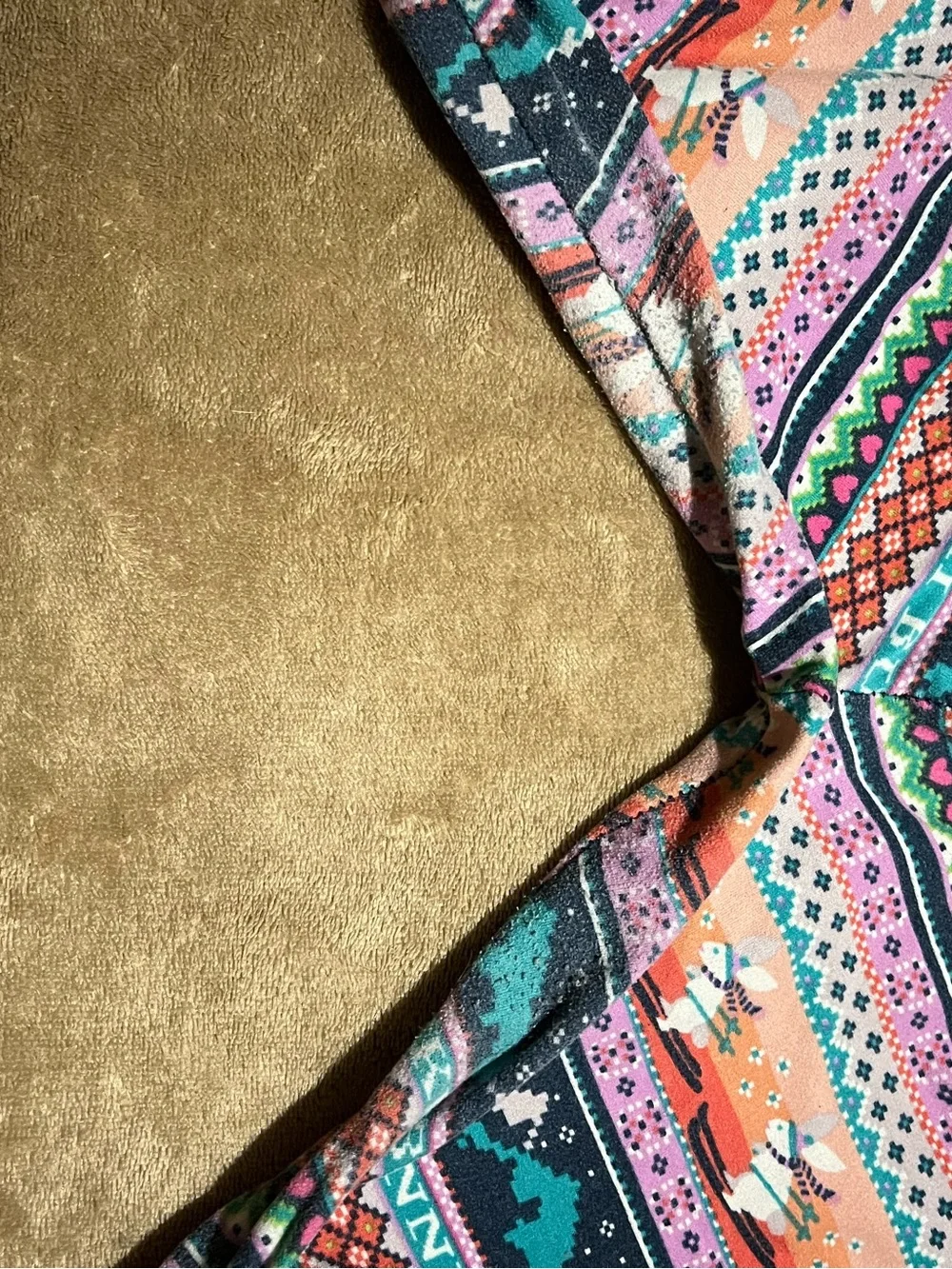 Multicolor Patterned Leggings - Stretchy Comfort-Large
